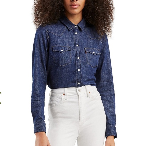 Levi’s Essential Western Shirt - Dark Indigo Wash